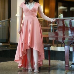 A blush high-low wrap dress from showpo.com 💕